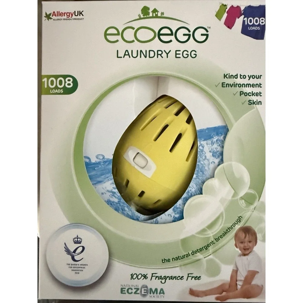 Ecoegg 1008 Load Colors and Whites Laundry Kit‎ UNSCENTED FRAGRANCE FREE NEW!
